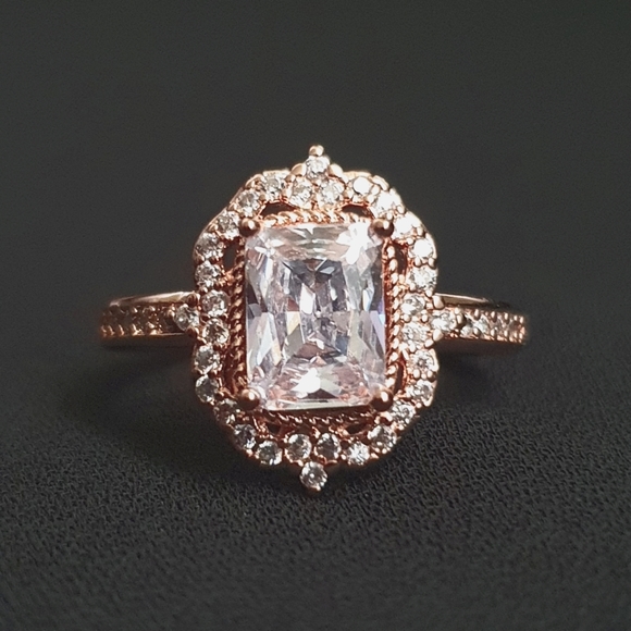 Jewelry - Exquisite Designer Rose Gold Diamond Ring